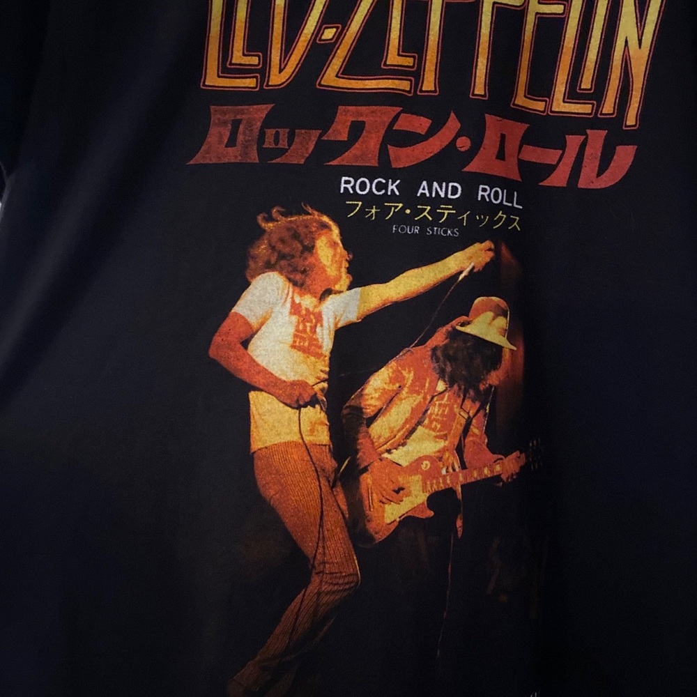 VINTAGE DEADSTOCK 2007 LED ZEPPELIN FOUR STICKS JAPAN T SHIRT ROCK ROLL TEE